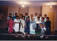 Querétaro 1994: Reunión del Consejo Directivo de la Asociación Mexicana de Directores de Escuelas para Disminuidos Visuales en Provincia A. C. En la fila de arriba, de izquierda a derecha: Teresita Espadas, de Mérida Yuc., asesora de la Asociación; como D